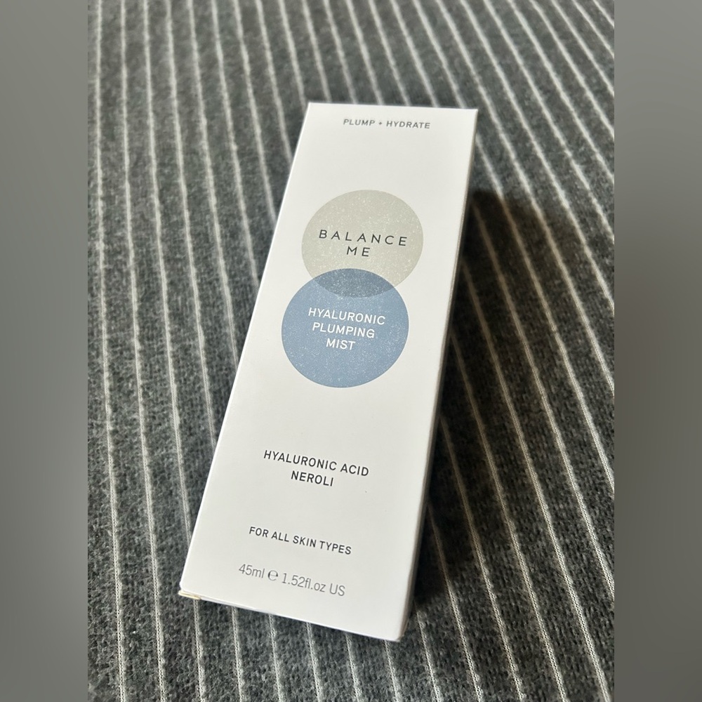 Balance Me Hyaluronic Plumping Mist 45ml NIB Hydrating Face Mist